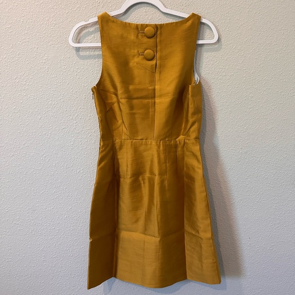 NWOT Anthropologie Maeve Mustard Gold Dress - Picture 4 of 8